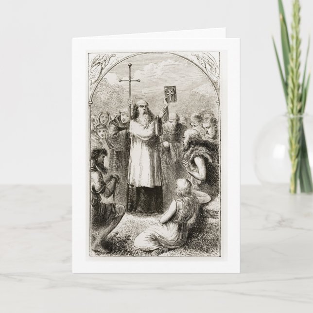 Tarjeta St Patrick que muestra a la población de Irlanda (Anverso)