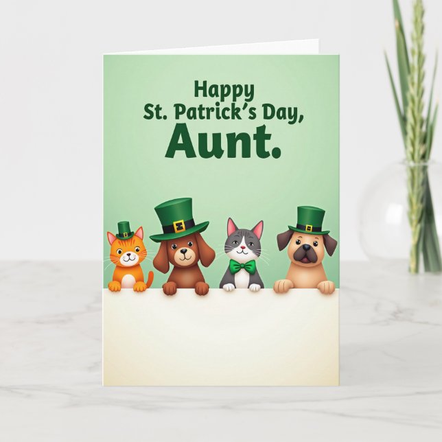 Tarjeta St Patricks Day Aunt Card (Anverso)