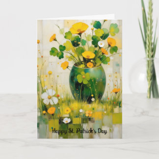 Tarjeta St. Patrick's Day Card with Green Vase
