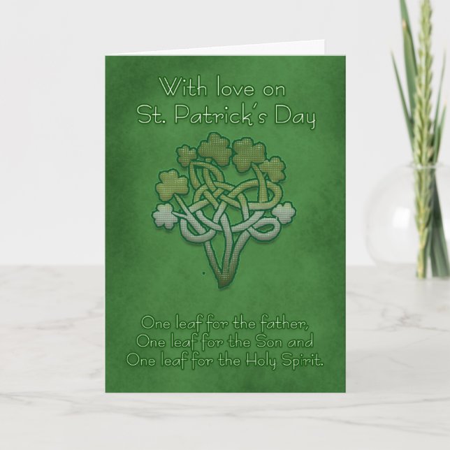 Tarjeta St. Patrick's Day Cards Celtic Shamrock (Anverso)