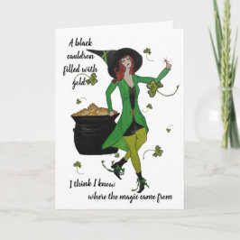 Tarjeta ST Patrick's Day Cauldron of Gold card
