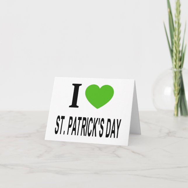 Tarjeta ❤️ ST. PATRICKS DAY con corazón verde (Anverso)