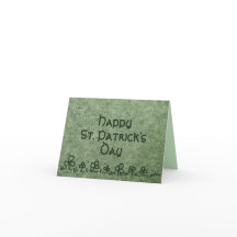 Tarjeta St. Patrick's Day con diseño de borde Sham