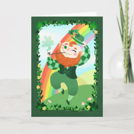 Tarjeta St. Patrick's Day Cute Leprechaun