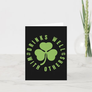 Tarjeta St. Patricks Day Divertido decir Cita bebe bien Wi