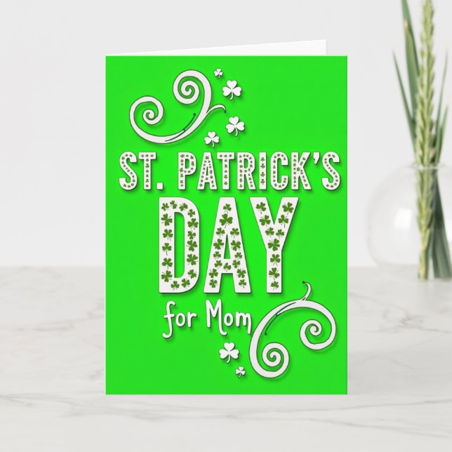 Tarjeta St Patricks Day For Mom Card (Anverso)