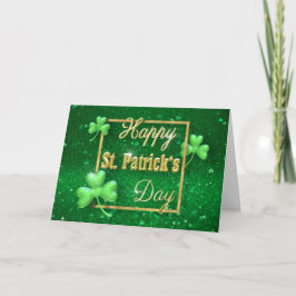 Tarjeta St. Patrick's Day Gold Shamrock