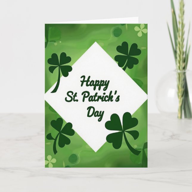 Tarjeta St Patricks Day Green Scene Card (Anverso)