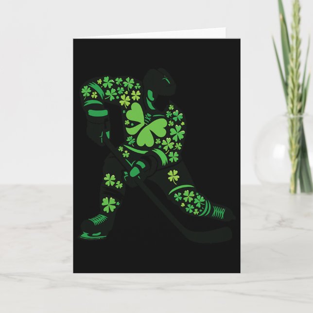 Tarjeta St Patricks Day Hockey Player - Shamrock Spirit Sp (Anverso)