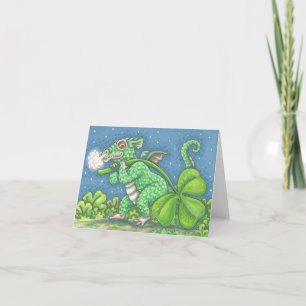 Tarjeta St. Patricks Day IRISH BABY DRAGON NOTE CARD Blank