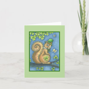 Tarjeta ST. PATRICKS DAY IRISH SQUIRREL GREETING CARD Vers