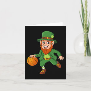 Tarjeta St Patricks Day Leprechaun Basketball Lucky Boys G
