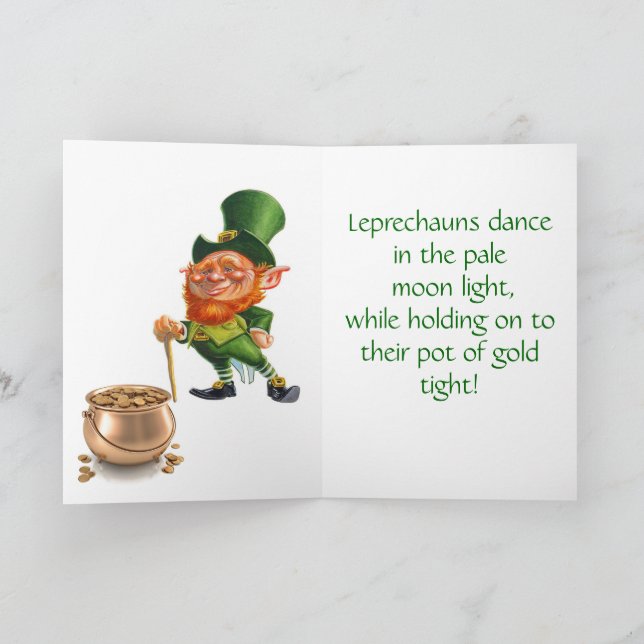 Tarjeta ST. PATRICK'S DAY, LEPRECHAUNS DANCE card (Interior)