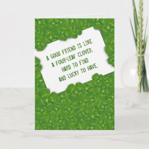Tarjeta St. Patrick's Day shamrock