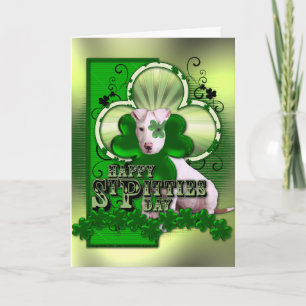 Tarjeta St Patricks - día del St Pitties - Pitbull - Petey
