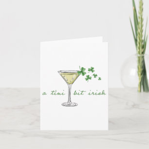Tarjeta St Patricks Martini Bebé Irlandés A Tini Bit Irlan