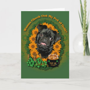 Tarjeta St Patricks - mina de oro - barro amasado - Ruffy