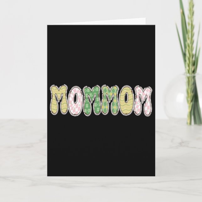 Tarjeta St Patricks Shamrock Mommom Leprechaun  (Anverso)