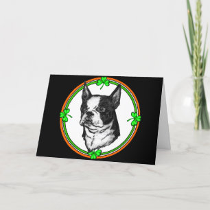Tarjeta St. Pattys de Boston Terrier