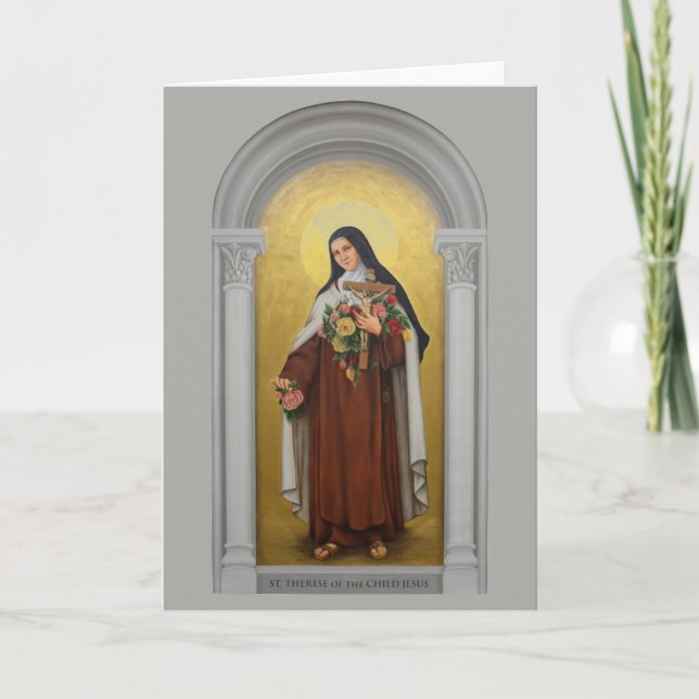 Tarjeta St. Teresa del niño Jesús Lisieux (Anverso)