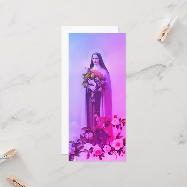 Tarjeta St Therese de Lisieux Greeting Card (Anverso/Reverso In Situ)