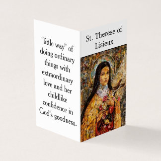 Tarjeta St. Therese of Lisieux Prayer Card