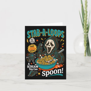 Tarjeta Stab-a-loops Horror Cereal Box Halloween Killer Br