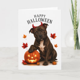 Tarjeta Staffie Staffordshire Perro Diablo