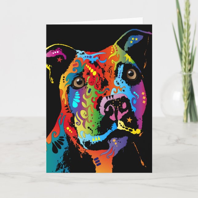 Tarjeta Staffordshire bull terrier (Anverso)
