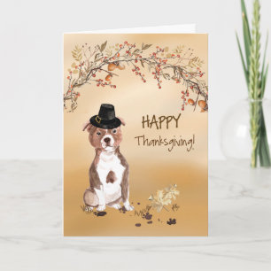 Tarjeta Staffordshire Bull Terrier Gracioso Gorra Acción d