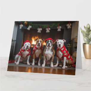 Tarjeta Staffordshire estadounidense por los Navidades de 