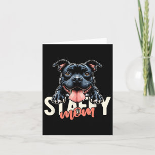 Tarjeta Staffy Mom Staffordshire Bull Terrier Dog Tattoo F