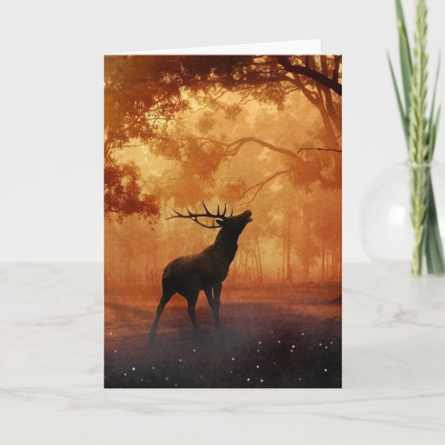 Tarjeta Stag at Sunset (Anverso)