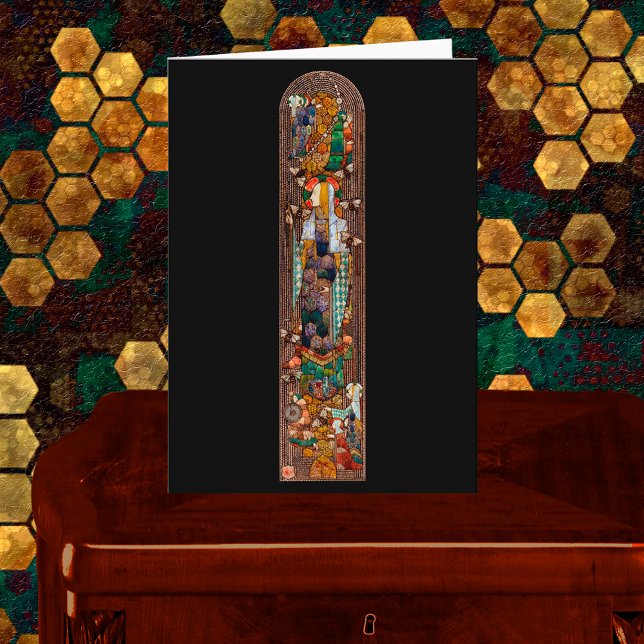 Tarjeta Stained Glass Window Design of St. Gobnait  (Subido por el creador)