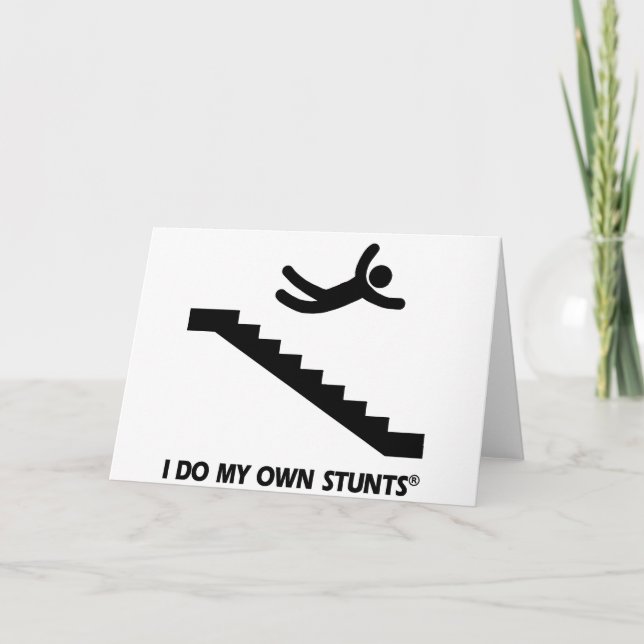Tarjeta Stairs My Own Stunts (Anverso)