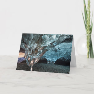 Tarjeta Stalactita De Hielo En Una Cueva De Hielo