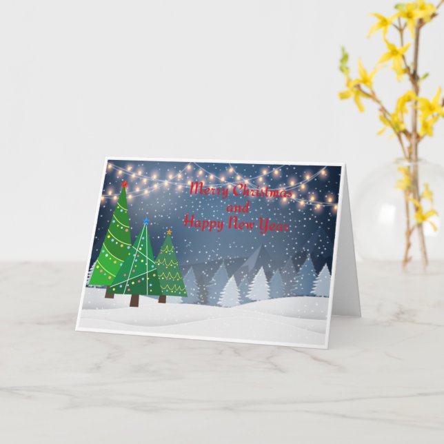 Tarjeta Standard, 5" x 7" Folded Christmas Card (flor amarilla)