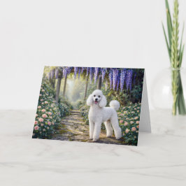 Tarjeta Standard Poodle Garden Blank Card