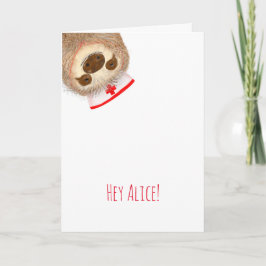 Tarjeta Stanley sloth personlised séntase bien pronto tarj