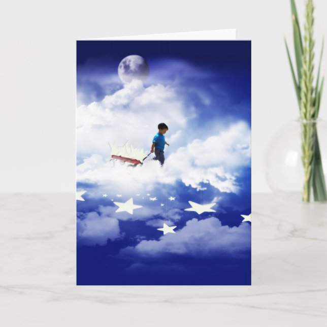 Tarjeta Star Boy con el pequeño vagón rojo (Anverso)