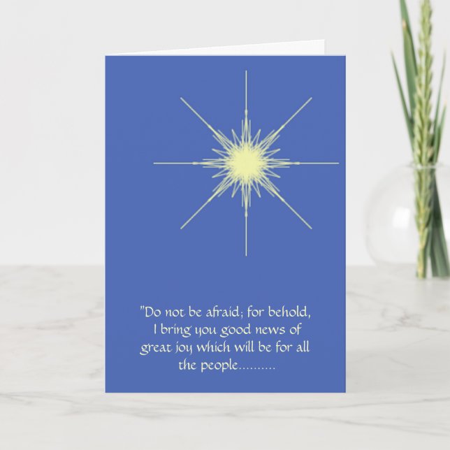 Tarjeta Star para navidades (Anverso)