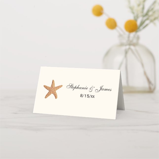 Tarjeta Starfish #2 Beach Escort Card Place Card I (Anverso)