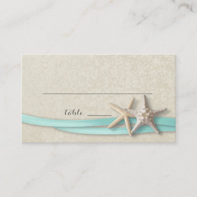 Tarjeta Starfish and Ribbon Place (Anverso)