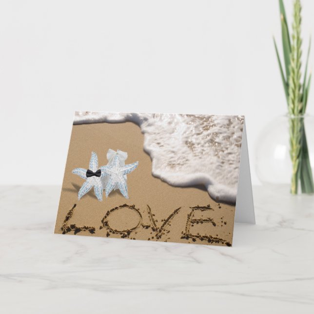 Tarjeta Starfish Bride Groom (Anverso)