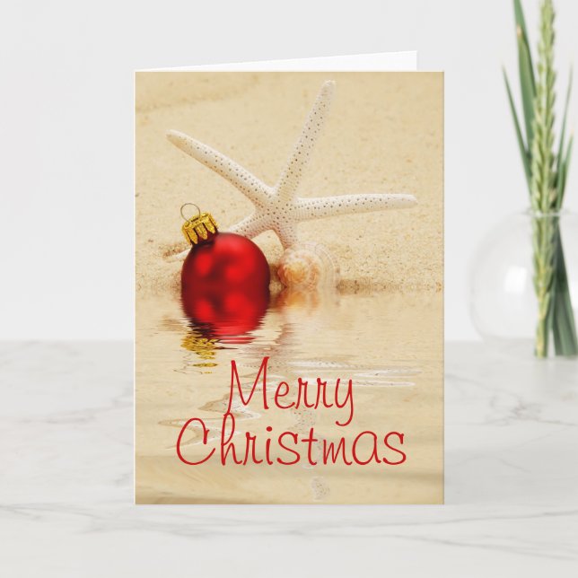 Tarjeta Starfish de navidad (Anverso)