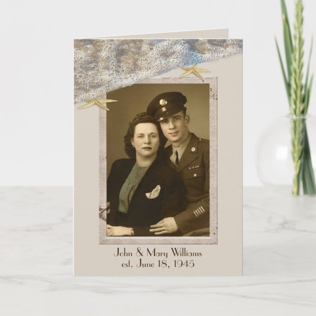 Tarjeta Starfish En El Aniversario De La Playa Fotografía (Anverso)