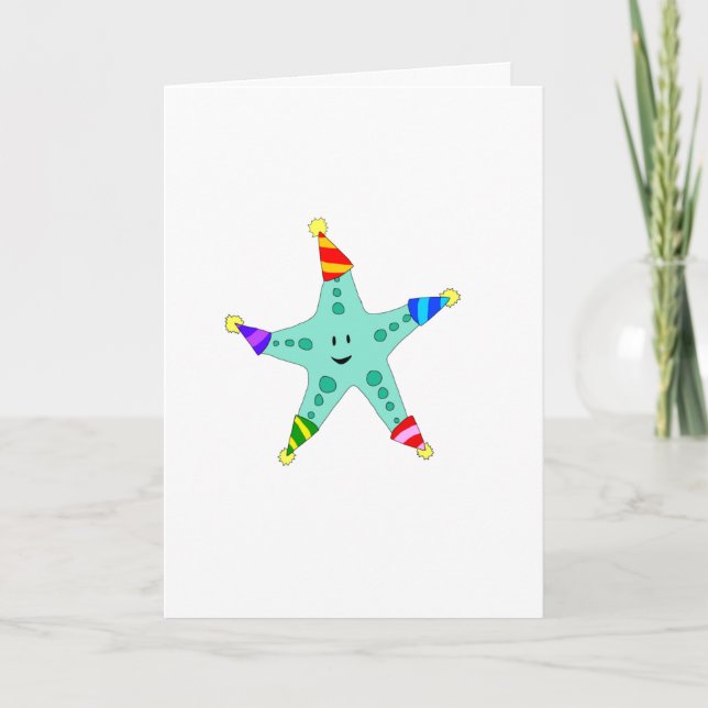 Tarjeta Starfish Happy Birday (Anverso)