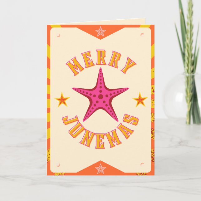 Tarjeta Starfish Merry Junemas (Anverso)