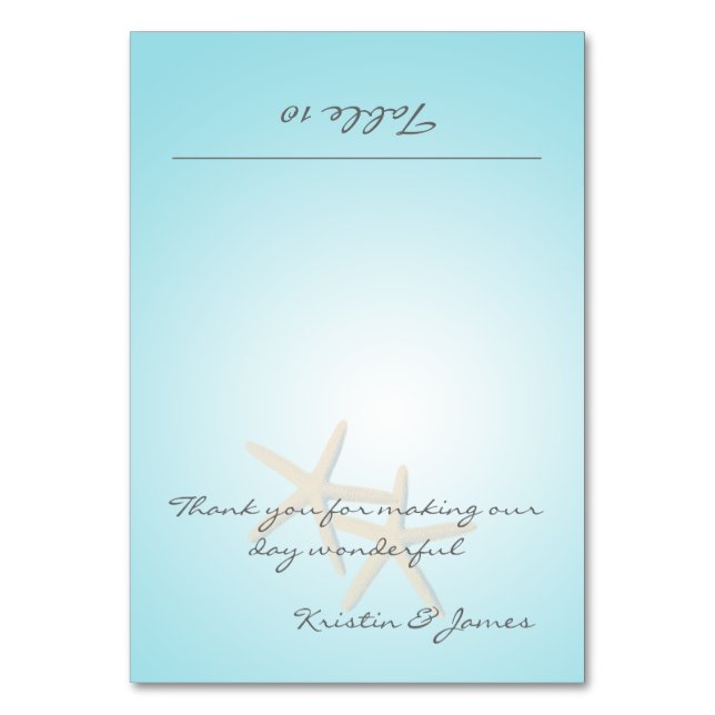 Tarjeta Starfish Ocean Dreams Place (Anverso)