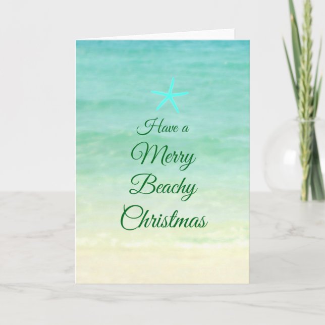 Tarjeta Starfish para Navidades de Merry Beach (Anverso)